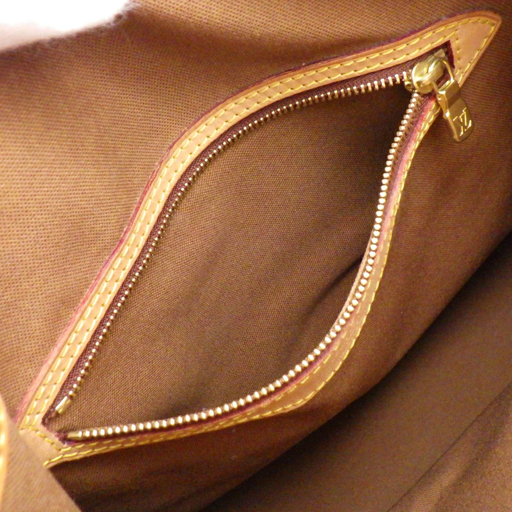 LOUIS VUITTON Batignolles Vertical Monogram x Leather Brown